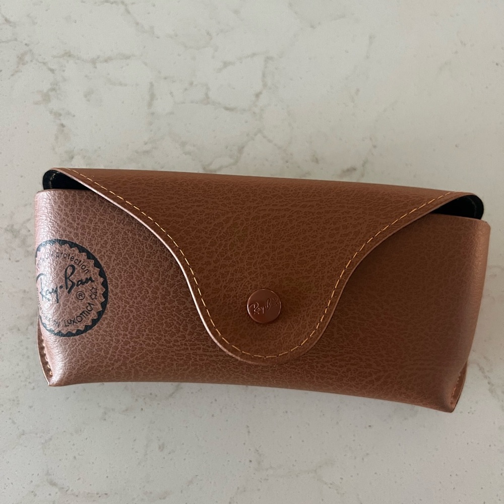 Ray-Ban Tan Leather Eyewear Case